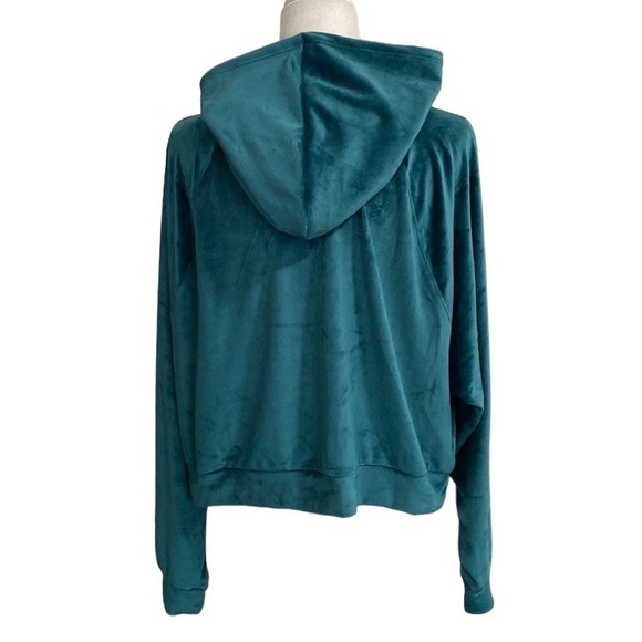 Victoria's Secret Velour Cropped Tracksuit Zip Hoodie Rhinestone Jacket Y2K Fall - Picture 7 of 17